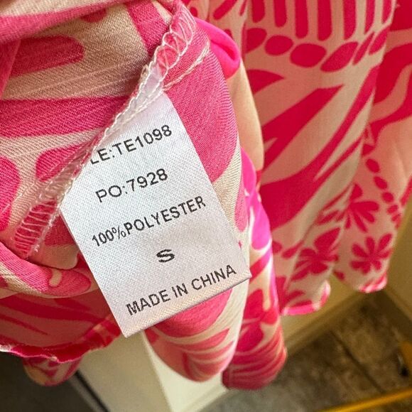 GCG Pink Floral Women's Tunic Top - Picture 5 of 7